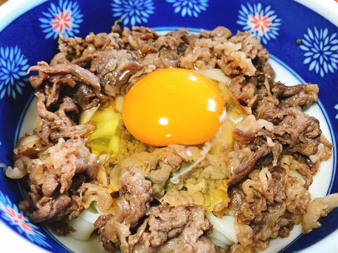 すき焼きのタレで簡単！牛すき釜玉うどん